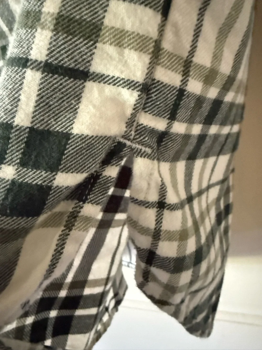 Dip Green and White Plaid Shirt.     Organic Cotton - Picture 4 of 7